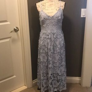5 Twelve powder blue lace midi dress sz 10